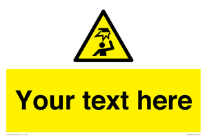 Custom warning overhead obstacle